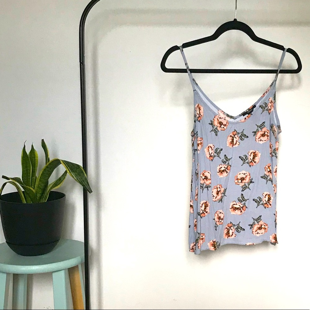 Simple rose blouse tank